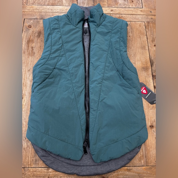 FREE PEOPLE Slalom Reversible Fleece Vest - Midnight Jade $168 NEW Size XS - Picture 4 of 12